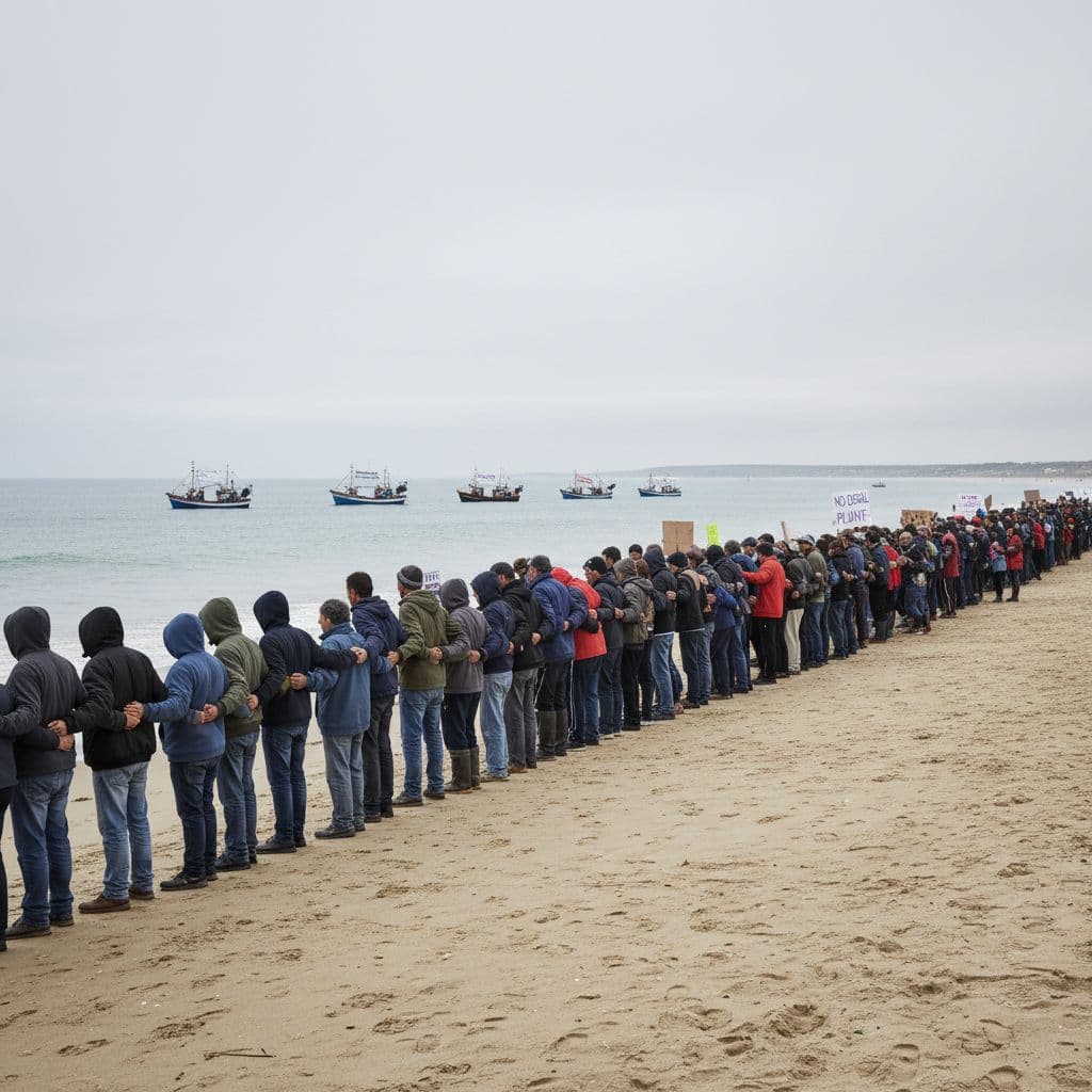 Centenas protestam em Albufeira contra dessalinizadora na Rocha Baixinha