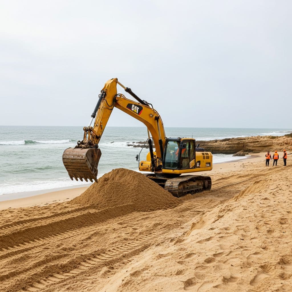 Cinco praias algarvias recebem areia do oceano após tempestades