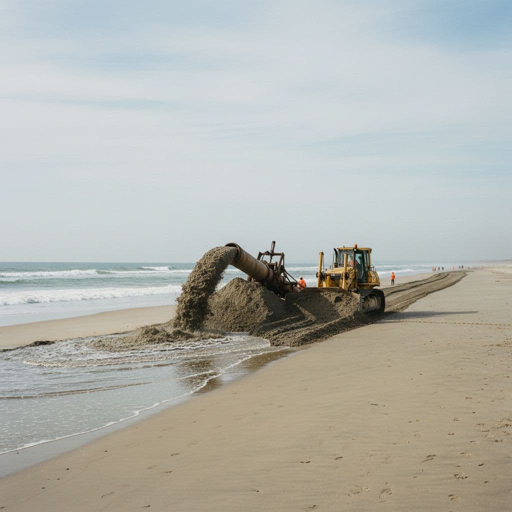 Costa da Caparica ganha um milhão de metros cúbicos de areia para combater erosão