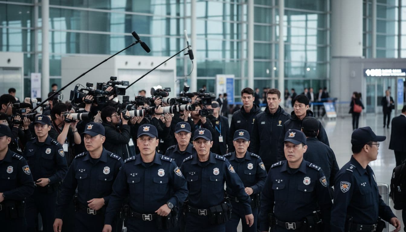 A equipa feminina de futebol da Coreia do Norte aterra no Sul para um duelo histórico