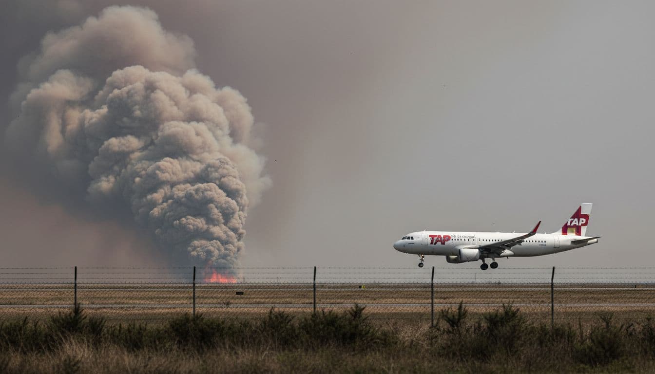 Fogo em Mafra condiciona operações no aeroporto de Lisboa