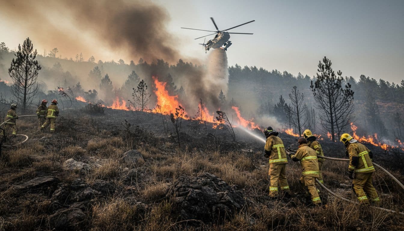 Gondomar mobiliza meios aéreos após reacendimento de incêndio na Lomba