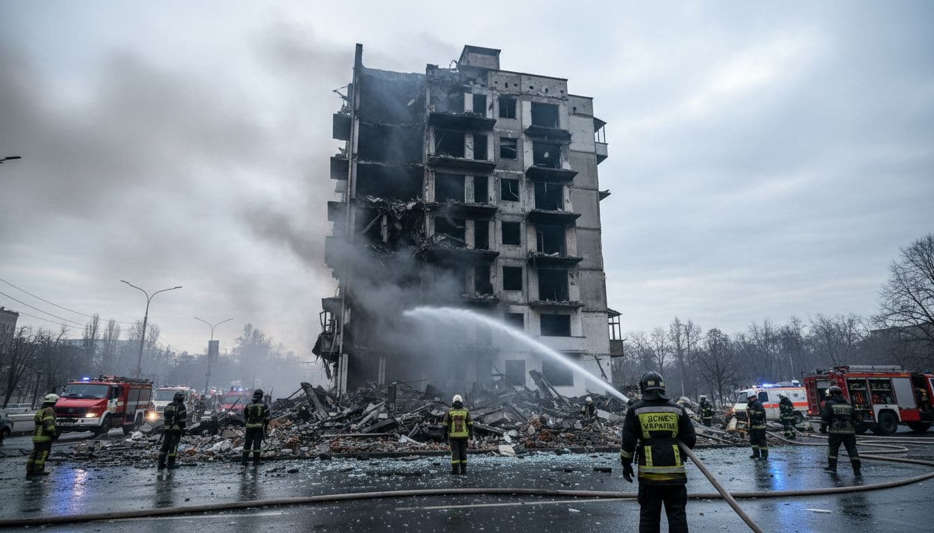 Kiev regista nove mortos após violento ataque noturno com mísseis russos