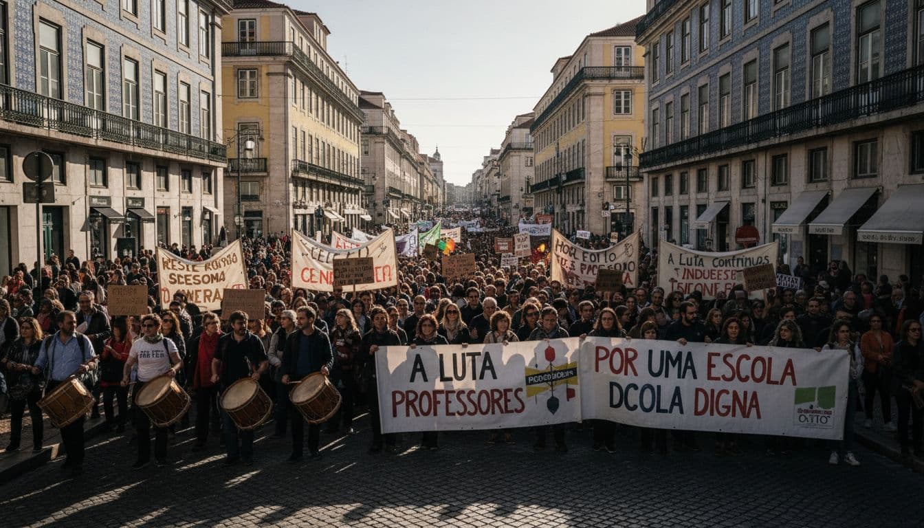 Lisboa junta milhares de professores em marcha contra a revisão da carreira docente