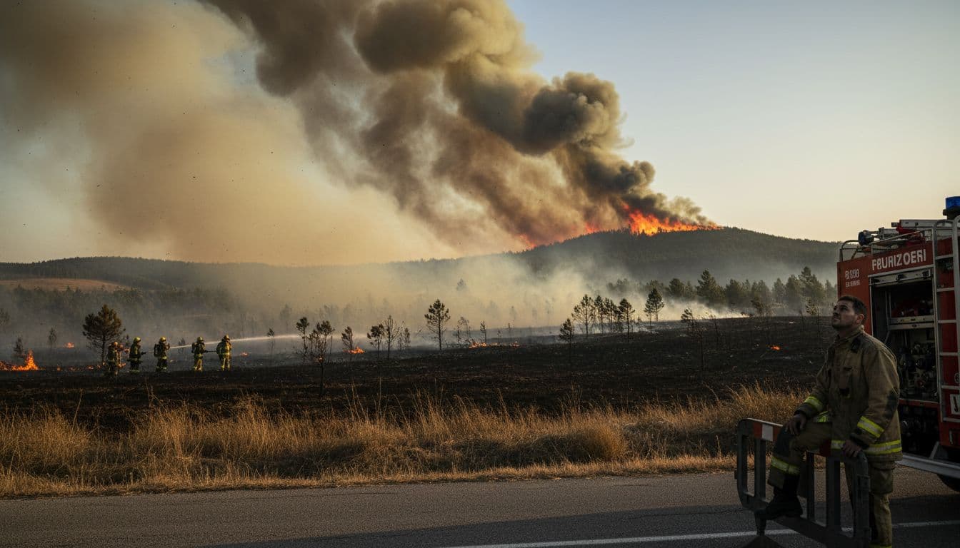 O incêndio da Guarda avança para os concelhos vizinhos e eleva a tensão entre os autarcas