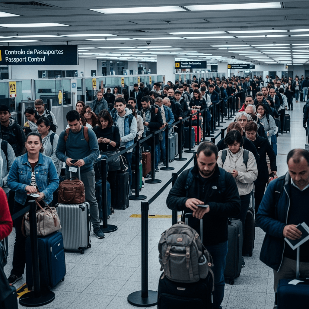 PSP suspende sistema europeu de fronteiras para evitar caos nos aeroportos