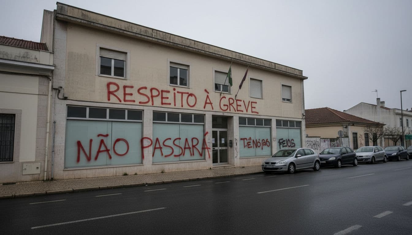 Sede do PSD em Odivelas sofre ataque de extremistas após greve geral