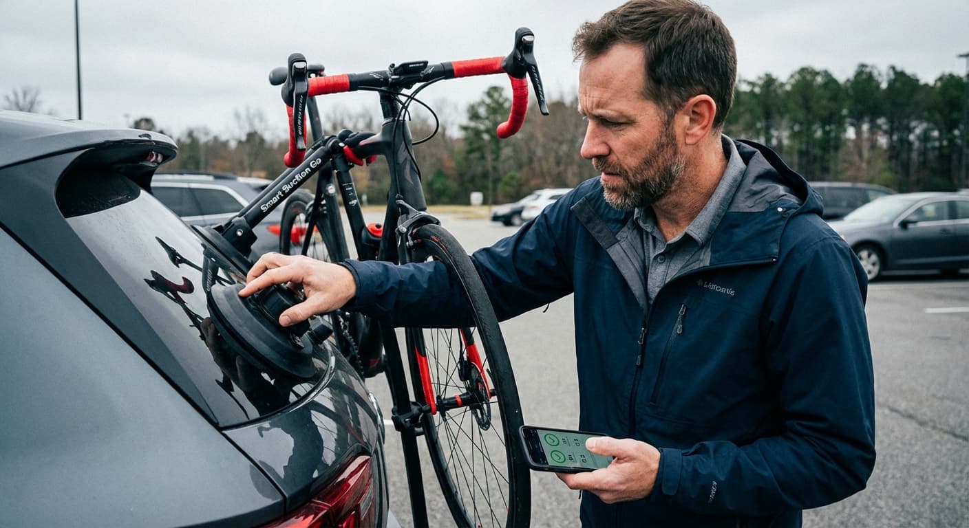 Ventosas inteligentes com Bluetooth prometem transportar bicicletas em segurança