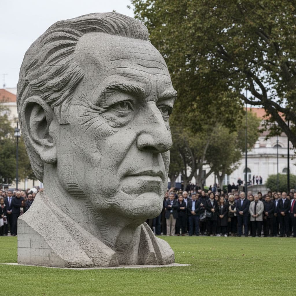 Vhils cria escultura monumental de Mário Soares na Amadora